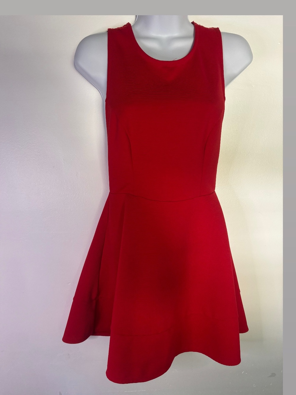 Forever 21 Red Fit & Flare Dress with Lace Back | Size S